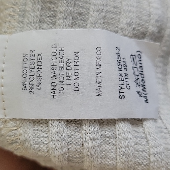 Bohme NWT ribbed ruffleneck top sz M LS - Picture 4 of 5